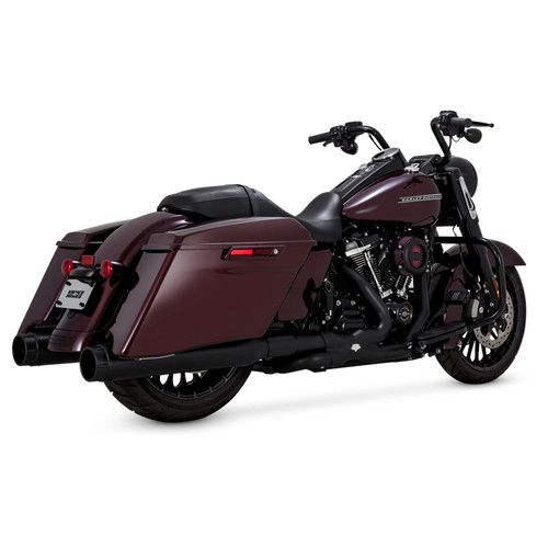 Vance 46674 Black 4.5" Torquer 450 Slip-On Exhaust Mufflers M8 Touring 17-25