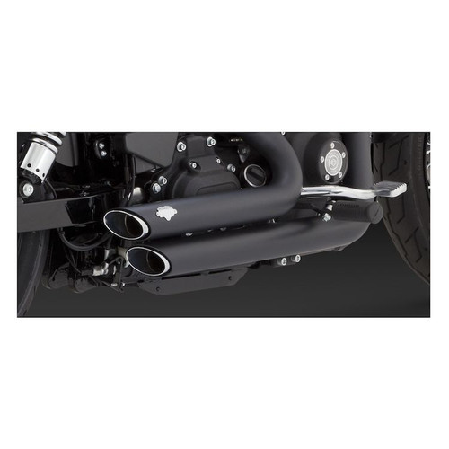 Vance 47338 Black Big Shots Staggered Exhaust Dyna 06-17