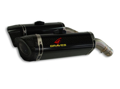 GRAVES EXY-13R1-CBTC Dual Carbon Slip-on Exhaust YZF-R1 R1 09-14