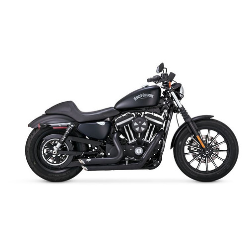 VANCE & HINES 47229 SHORT SHOTS BLACK EXHAUST SYSTEM SPORTSTER 14-20