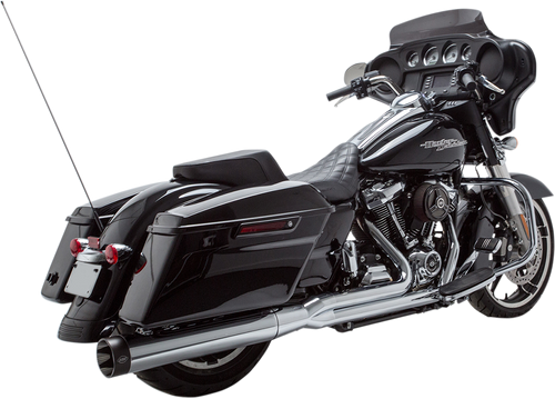 S&S CYCLE 550-0728 2-into-1 Sidewinder® Exhaust System - FL M8 Chrome