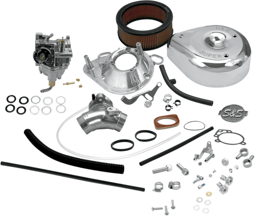 S&S CYCLE 11-0419 Super E Carburetor Kit with Manifold - Evolution Big Twin