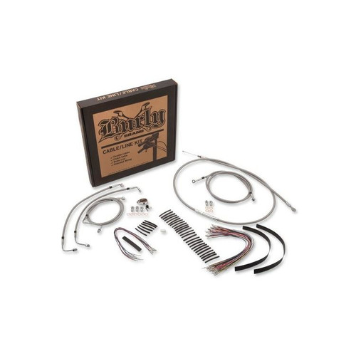 BURLY 15" STAINLESS APE BAGGER BARS INTALL KIT TOURING 14-20 B30-1233