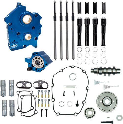 S&S 310-1010A 475G 475 Gear Drive Cam Chest Kit Black Water Cooled M8