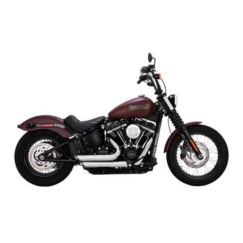 Vance 17333 Chrome Short Shot Staggered Exhaust M8 Softail 18-25