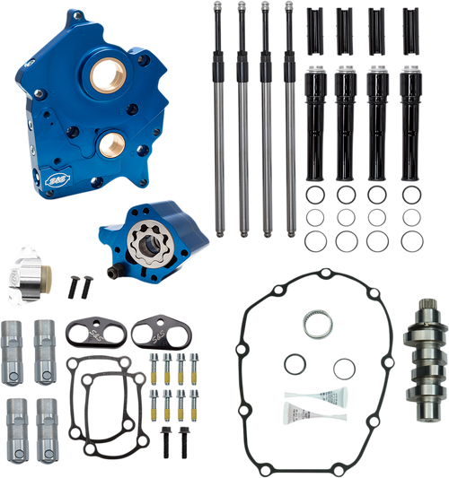 S&S 310-1008B 475 475C Cchain Cam Chest Kit Black Tubes M8 Harley