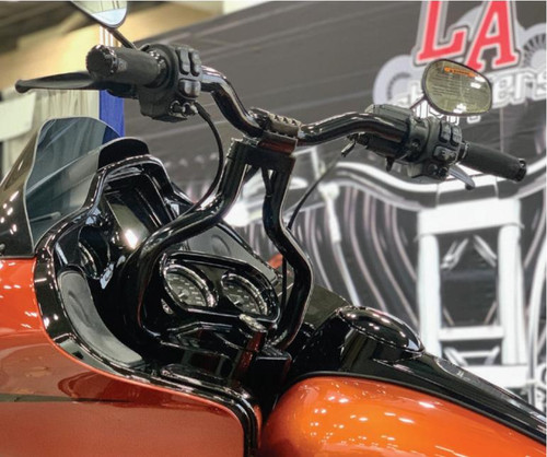 LA CHOPPERS BLACK KAGE FIGHTER ROAD GLIDE HANDLEBARS 14" LA-7339-14B
