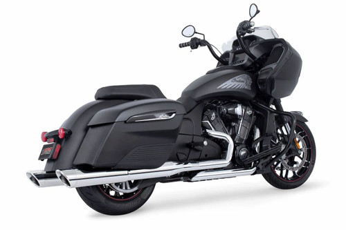 FREEDOM PERFORMANCE IN00207 CHROME SLASH 2 STEP SLIP-ON EXHAUST MUFFLERS INDIAN BAGGERS