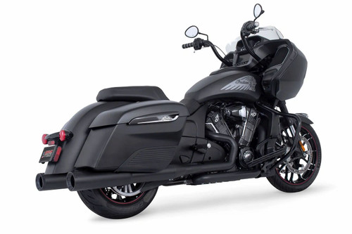 FREEDOM PERFORMANCE IN00201 BLACK 2 STEP SLIP-ON EXHAUST MUFFLERS INDIAN BAGGERS