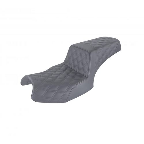 SADDLEMEN I20-06-175 BLACK STEP-UP LATTICE STITCH SEAT CHALLENGER