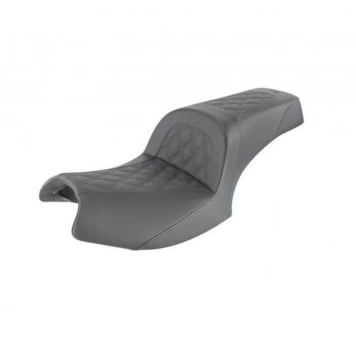 SADDLEMEN I20-06-162 BLACK SLIM LATTICE STITCH SEAT CHALLENGER