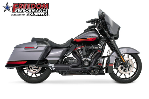 FREEDOM PERFORMANCE HD00855 2:1 EXHAUST BLACK / CHROME COMBAT SHORTY FL 17-23 M8