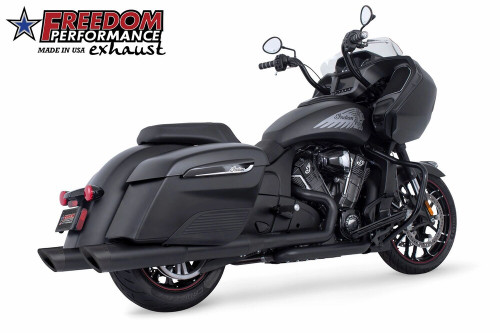 Freedom Performance Black True Dual & 4.5" Slash Cut Exhaust System Challenger 20-22