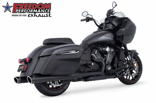 FREEDOM PERFORMANCE BLACK TRUE DUAL HEADER & 4" LIBERTY MUFFLERS EXHAUST SYSTEM CHALLENGER 20-21