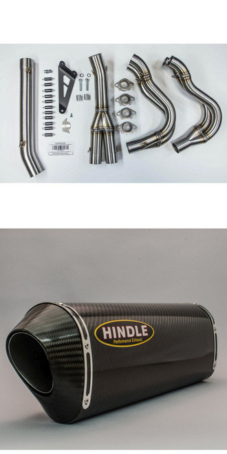 HINDLE CARBON FULL EXHAUST SYSTEM GSXR600 GSXR750 GSXR 600 750 06-10