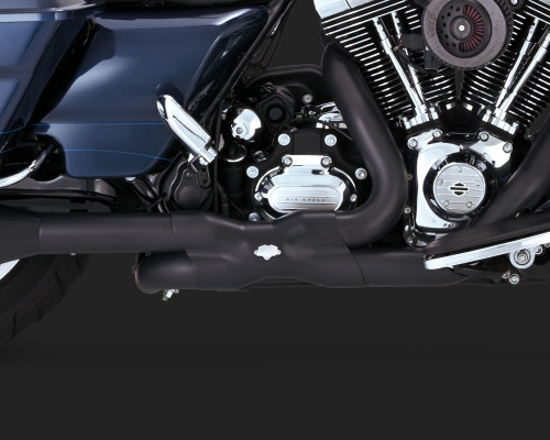 Vance 46332 Black Power Duals Exhaust Header pipes 09-16 FL