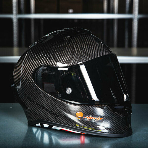 SCORPION EXO R1C-0035 EXO-R1 AIR FULL FACE HELMET CARBON GLOSS BLACK LG