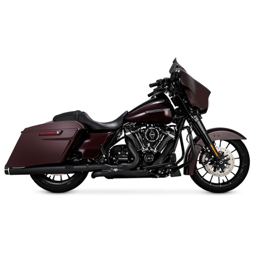 VANCE & HINES 46676  Torquer 450 Machine Cut Black Slip-On Mufflers FL 17-21