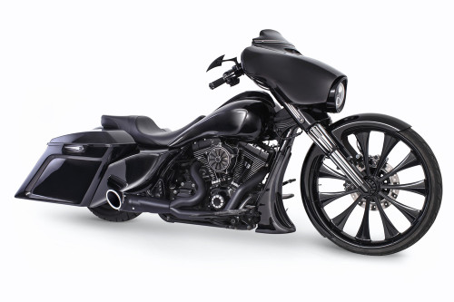 Freedom Performance 2-1 2 into 1 Turnout Sidedump EXHAUST BLACK FL twin cam tc touring 95-16 HD00838