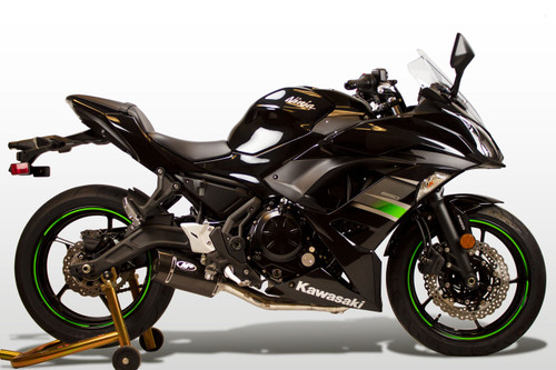 M4 KA6624 Carbon Cat Delete Full Exhaust Ninja 650 650r Z650 17-25