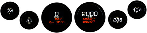 DAKOTA DIGITAL MLX-8696-K BLACK DIGITAL GAUGE KIT 6 PC ULTRA ROAD GLIDE 99-03
