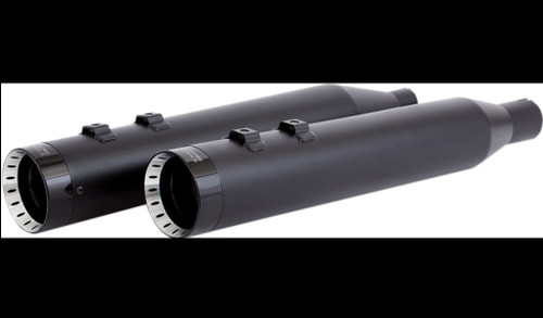 KROME WERKS 202870 Black 4.50 HP-Plus Slip On Mufflers Black Turbine Tips  FL 17-21
