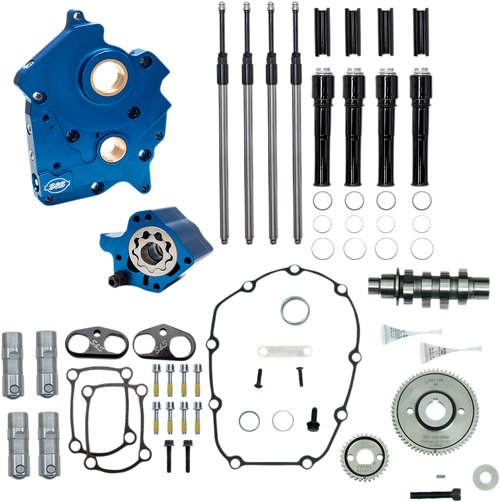 S&S CYCLE 310-1009A Cam Chest Kit for M8 - Gear Drive Water Cooled 465 Cam Black Pushrods M8