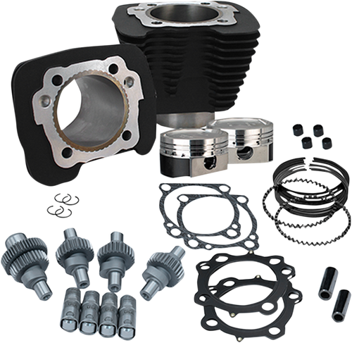 S&S CYCLE 910-0699 Hooligan Engine Performance Kit - 883 cc to 1200 cc Wrinkle Black Sportster