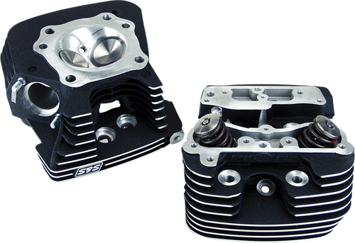S&S CYCLE 90-1504 Super Stock™ Cylinder Head Kit - Super Stock™ Black Evolution Big Twin '88-'99