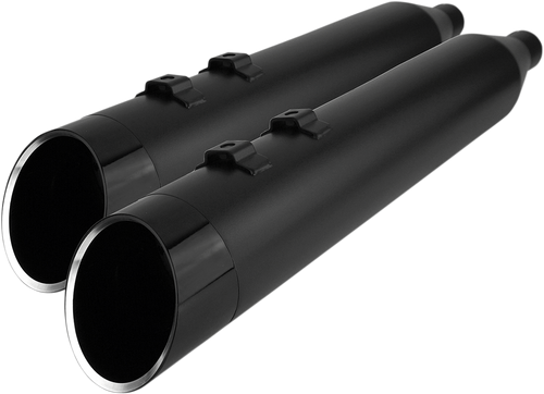 KHROME WERKS 202885 Black 4.5 in. Edge HP-Plus Slip-On Muffler M8 17-24
