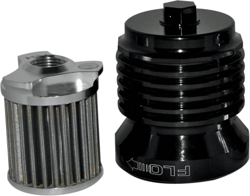 PC RACING 0712-0351 PCS4B Black Billet Reuseable Spin On Oil Filter Harley