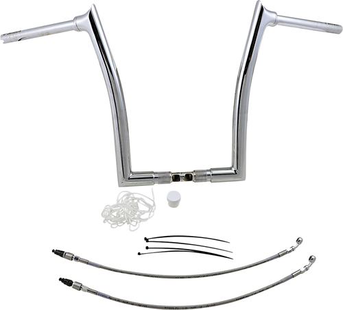 FAT BAGGERS 809316 16" 1.5" CHROME POINTED HANDLEBAR KIT 15-20 ROAD GLIDE