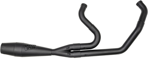 Sawicki Speed 930-01239 2:1 Shorty Cannon Full Exhaust Black Ceramic 18-25 Softail M8
