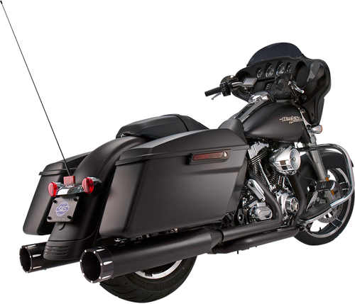 S&S CYCLE 550-0625 4-1/2" MK45 Performance Mufflers - Black with Black Tracer