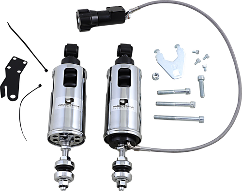 PROGRESSIVE Suspension 422-4104C 422 RAP 9.5" Chrome Shocks 00-14 Softail