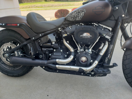 TRASK TM-5052BK BLACK / STAINLESS ASSAULT 2 INTO 1 Exhaust System SOFTAIL 18-20