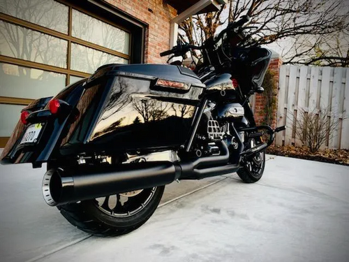Khrome Werks 200775 2:1 Black Outlaw Exhaust Three Step Header M8 Touring Fl Road Street Glide 17-25