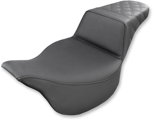 SADDLEMEN 808-07B-173 Black Rear Lattice Stitched Step Up Seat FL 08-22
