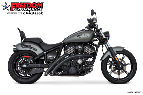 Freedom FPE IN00463 Black Radical Radius Exhaust 21-24
SCULPTED BLACK SLASH CUT END CAP
CHIEF / CHIEF BOBBER / SUPER CHIEF / DARK HORSE
21 22 23 2021 2022 2023 24 2024 25 2025