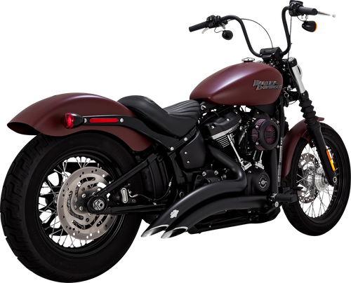 Vance & Hines 46377 Black Big Radius Dual Exhaust M8 Softail 18-25