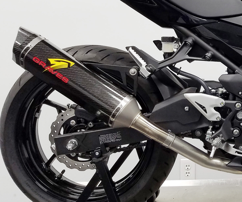 GRAVES EXK-18EX4-CBSC Carbon Fiber Slip-On Exhaust Ninja 400 18-23