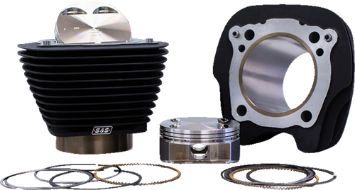 Last Chance S&S  910-0844 129" Big Bore Kit Wrinkle Black M8 Harley 17-24