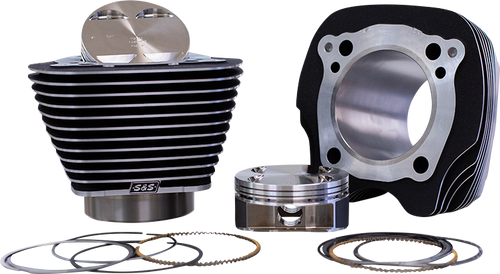 S&S 910-0845 132" Big Bore Cylinder Kit wrinkle black for 114 & 117 M8 17-24