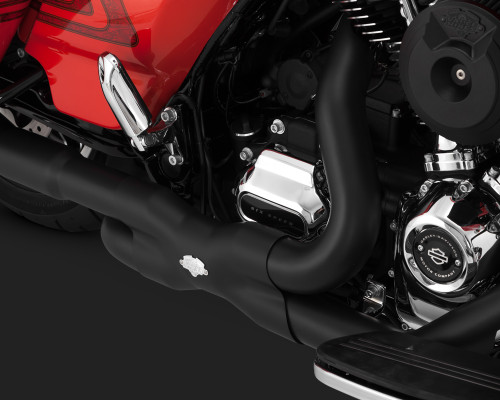 Vance & Hines 46371
Black Power Duals Exhaust Head Pipes Header / Collector 17-25 M8 Harley FL Road Street & Ultra Glide