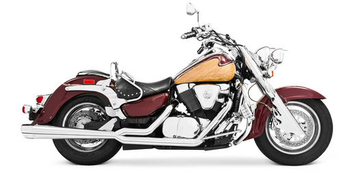 FREEDOM PERFORMANCE MS00013 CHROME 2:1 COMBAT CHROME EXHAUST VL1500 C90 Boulevard