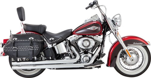 Vance 17323 Chrome Big Shots Staggered Exhaust Softail 12-17