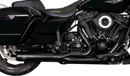 S&S CYCLE 550-1028 2-into-1 Diamondback Exhaust System - Guardian Black Race Only