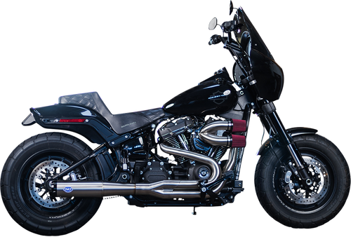 S&S 550-0996B stainless SS 2:1 exhaust Softail 18-24 m8 Skinny Tire