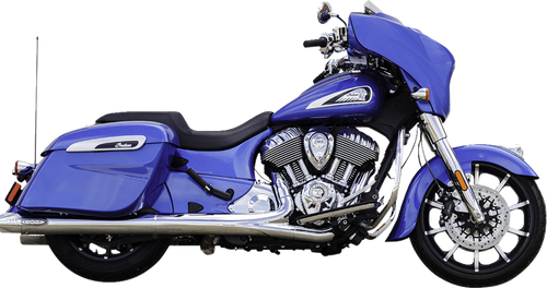 S&S CYCLE 550-1077 4" Broadhead Slip-On Mufflers - Fishtail Chrome