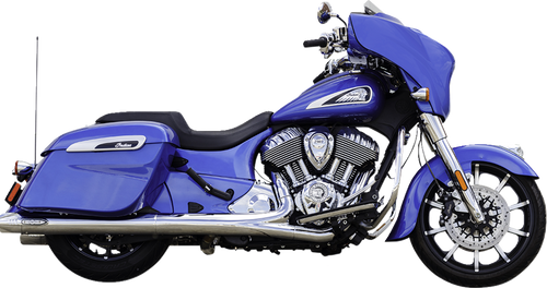 S&S CYCLE 550-1077 4" Broadhead Slip-On Mufflers - Fishtail Chrome